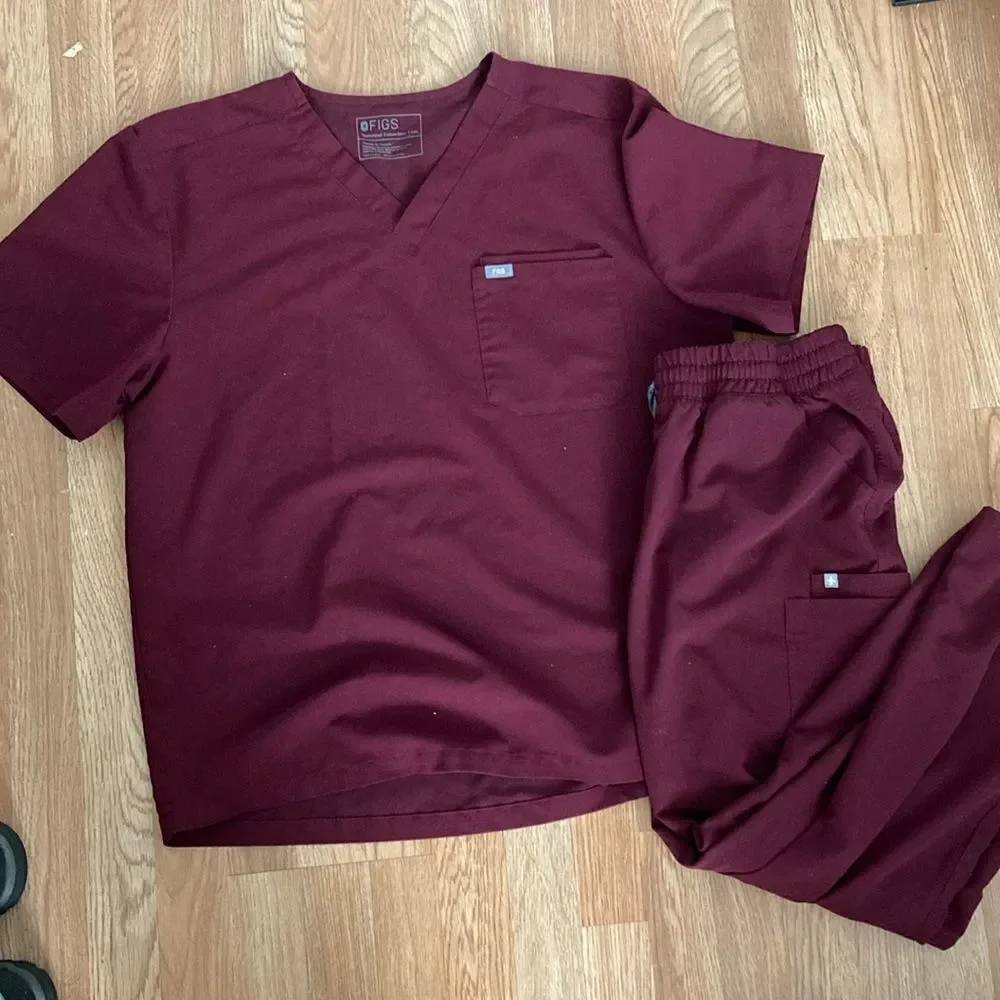 Figs mens burgundy
